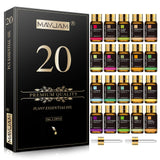 MAYJAM aromatherapy essential oils gift set with small bottles for diffuser blends, spa use, and natural home fragrance.