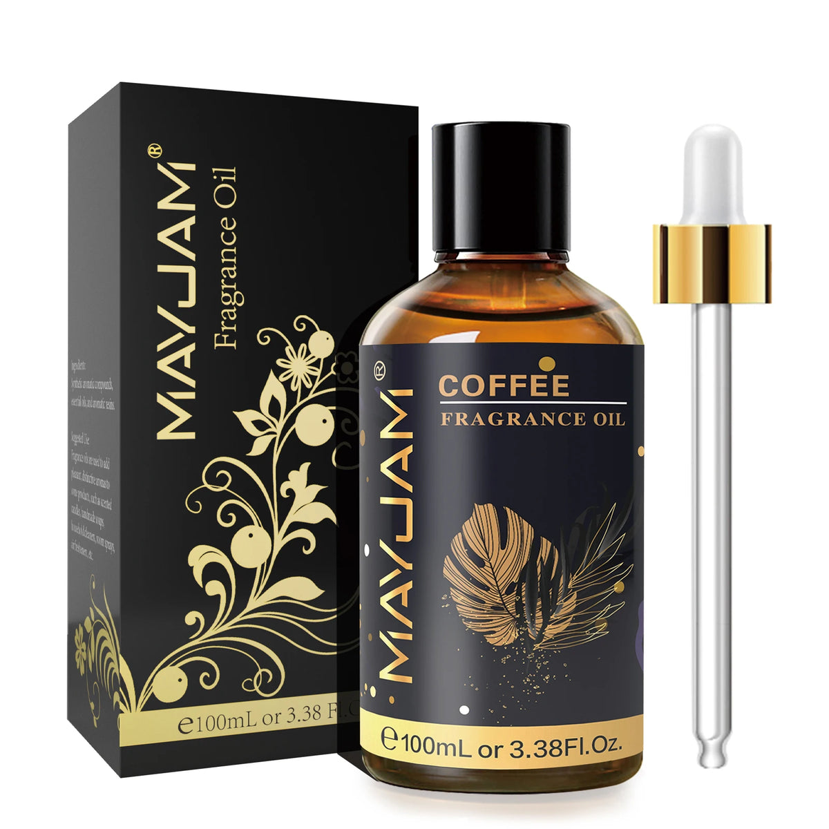 MAYJAM essential oil 100ml dropper bottle for diffusers, relaxation, and home fragrance use.