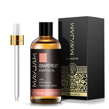 MAYJAM essential oil blend bottle for home spa routines, massage blends, and soothing aromatherapy use.