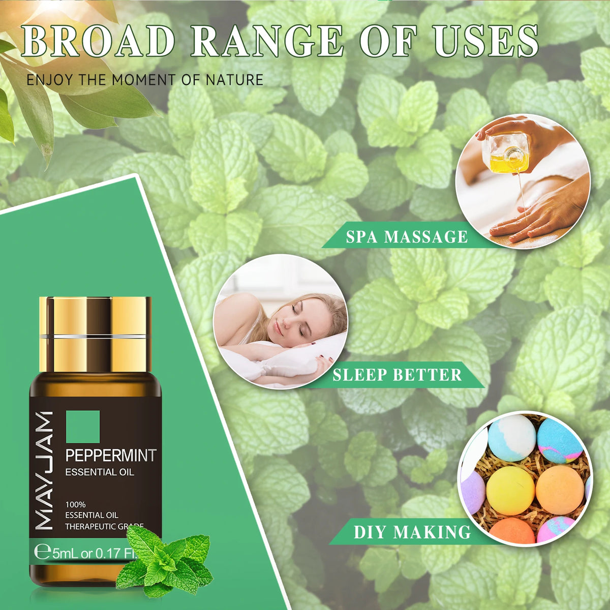 MAYJAM essential oil collection with 35 bottles for blending custom scents, massage oil mixes, and home aromatherapy.