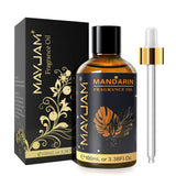 MAYJAM essential oil bottle with dropper for aromatherapy, stress relief routines, and diffuser enjoyment.