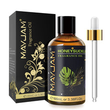MAYJAM essential oil bottle with dropper for scented oil blending, massage preparation, and diffuser recipes.