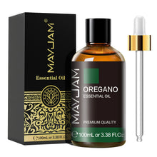 MAYJAM essential oil bottle with glass dropper for spa use, aromatherapy massage, and diffuser routines.