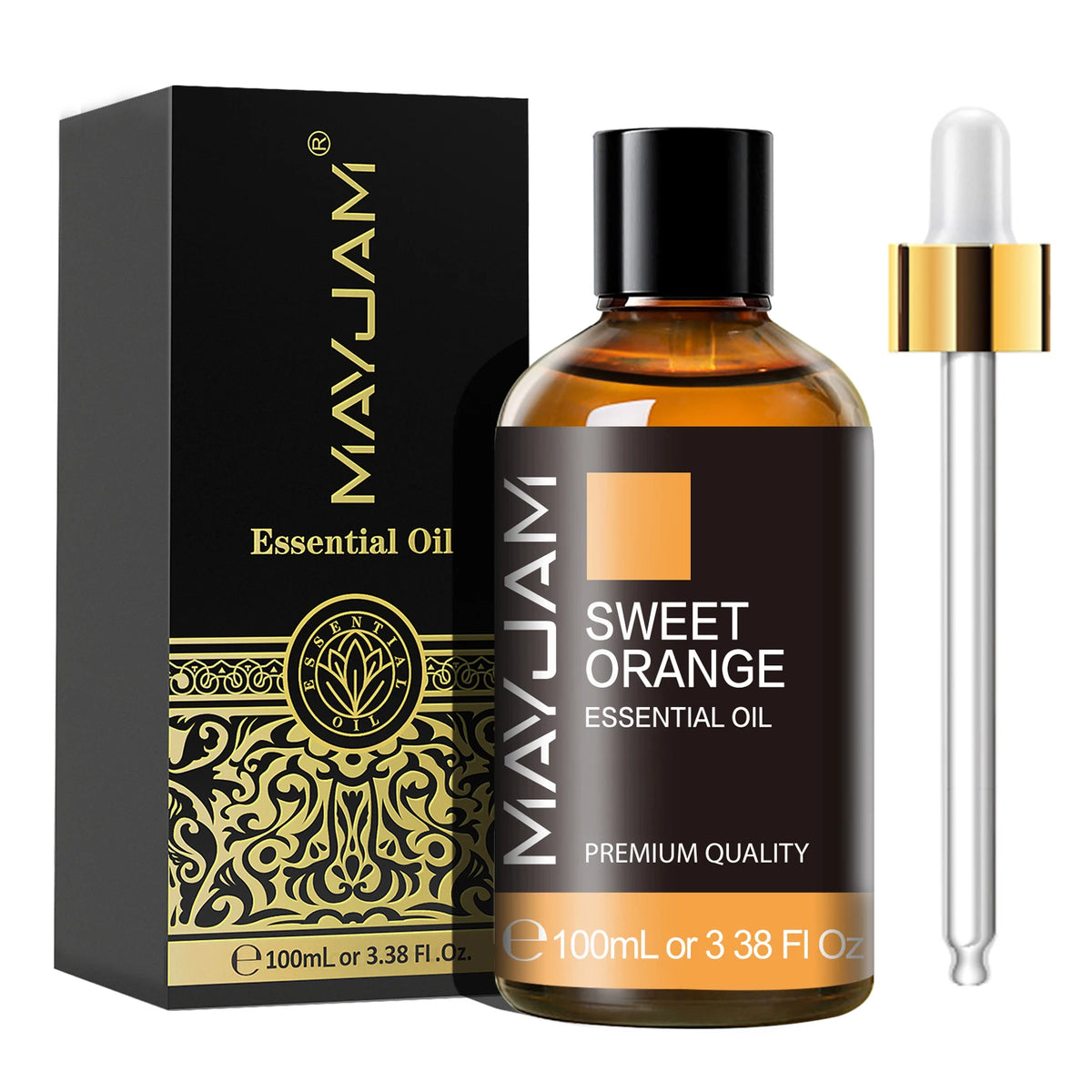 MAYJAM fragrance essential oil bottle with dropper for wellness routines, aromatherapy, and scent blending.