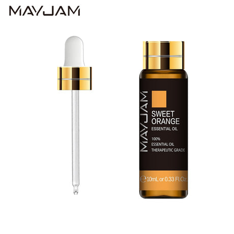 MAYJAM lavender vanilla myrrh calming oil bottle for evening aromatherapy, diffuser use, and soothing scent blends.