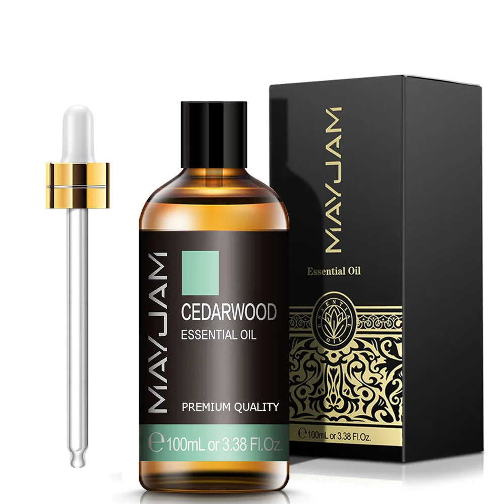 MAYJAM 100ml pure aroma oil bottle for home fragrance, diffuser sessions, and relaxing indoor use.