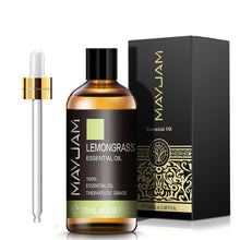 MAYJAM Lemongrass 100ml essential oil bottle with glass dropper for bright citrus-herb room scenting