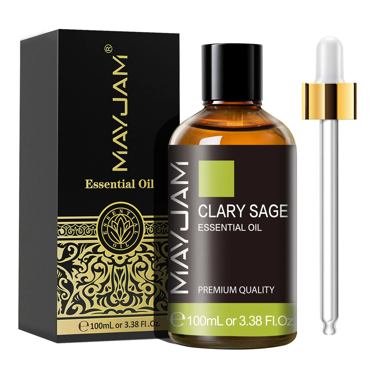MAYJAM pure essential oil bottle for home spa routines, diffuser fragrance, and relaxation rituals.