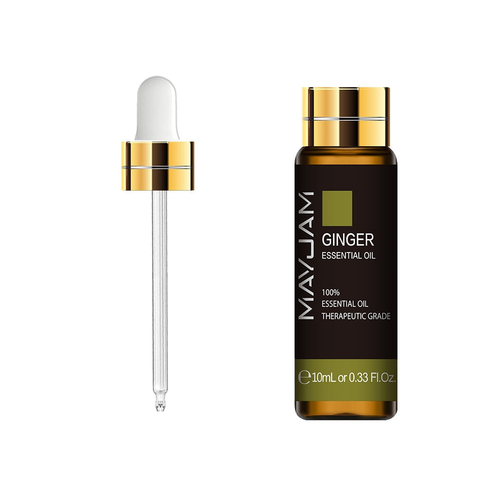 MAYJAM pure oil bottle in lavender, vanilla, and myrrh for diffuser blends, relaxation, and peaceful room fragrance.