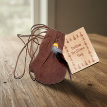 Brown Medicine Dream Bag pouch for dreamwork, protection charms, and carrying ritual items.