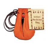 Orange Medicine Dream Bag pouch for dreamwork, protection charms, and carrying ritual items.