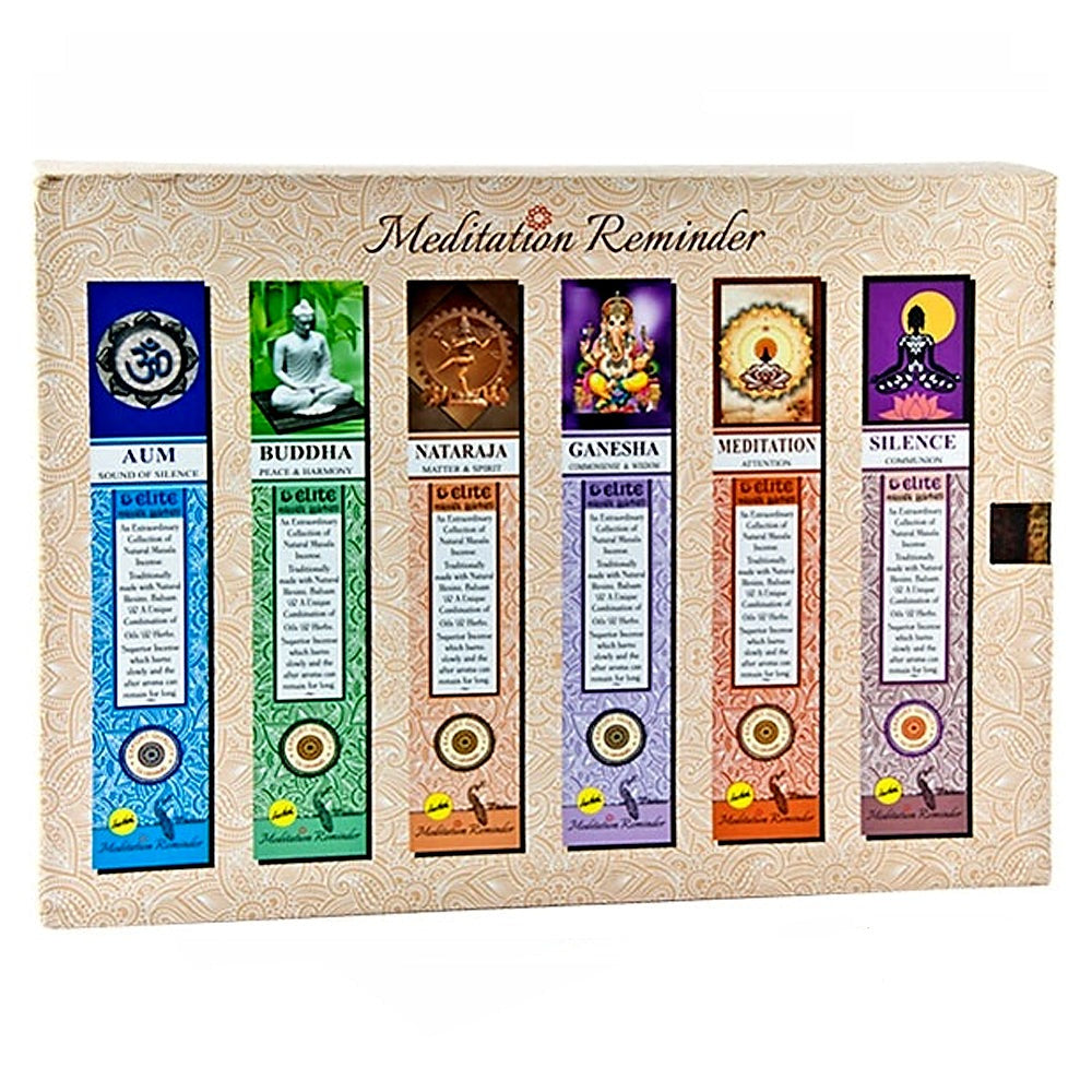 Meditation Reminder Gift Pack - incense packs close-up