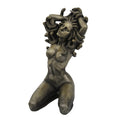 Medusa kneeling statue sculpture for gothic home decor, mythology display, and collectible art use.