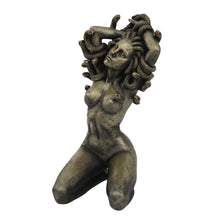Medusa kneeling statue sculpture for gothic home decor, mythology display, and collectible art use.