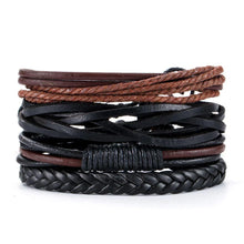 Men’s braided leather bracelets for daily wear, layered wrist styling, and casual fashion use.