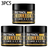 Men’s retinol collagen night face cream for overnight moisturizing, wrinkle smoothing, and firming facial skin.
