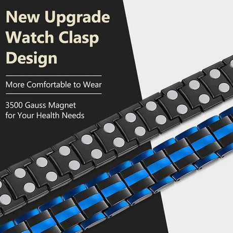 Men’s Titanium Steel Magnetic Bracelet for daily wear, comfort, and magnetic therapy support.