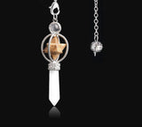 Merkaba Natural Stone Dowsing Crystal Pendulum for dowsing, divination, and energy work.
