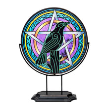 Metal stand for glass suncatchers tabletop display base for window and shelf styling.