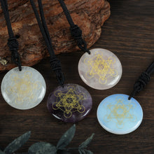 Metatron's Cube crystal healing pendant for chakra balancing, meditation, and holistic energy work.