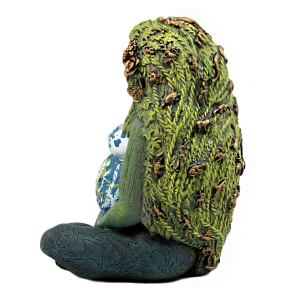 Millennial Gaia statue goddess sculpture for altar decor, meditation spaces, and symbolic display.
