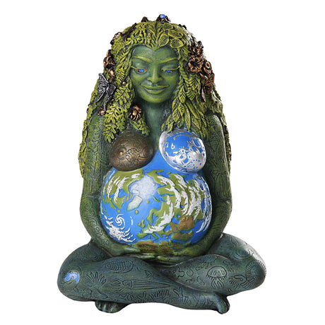 Millennial Gaia statue decorative figure for home decor, shelf styling, and spiritual space display.