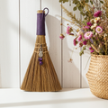 Mini Besom Witch's Ritual Broom Goddess w/ Amethyst decorative broom for altar cleansing, ritual work, and spiritual protection.