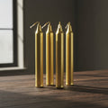 Mini Ritual Candle Gold set of 4 taper candles for ritual work, altar use, and spiritual ceremonies.