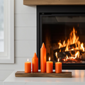 Mini Ritual Candle orange set of 4 taper candles for prayer, altar rituals, and spiritual candle work.