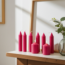 Mini Ritual Candle pink set of 4 taper candles for prayer, intention setting, and ritual use.