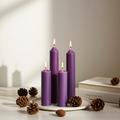 Mini Ritual Candle Purple set of 4 chime candles for spell work, meditation, and ritual use.