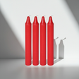 Mini Ritual Candle Red set of 4 taper candles for prayer, ritual work, and spiritual altar use.