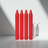 Mini Ritual Candle Red set of 4 taper candles for prayer, ritual work, and spiritual altar use.