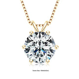 Minimalist moissanite solitaire pendant in 925 silver necklace for simple everyday wear, office outfits, and elegant accessorizing.