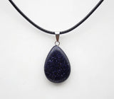 Minimalist natural stone water-drop charm pendant for simple everyday styling, layering, and personal jewelry wear.