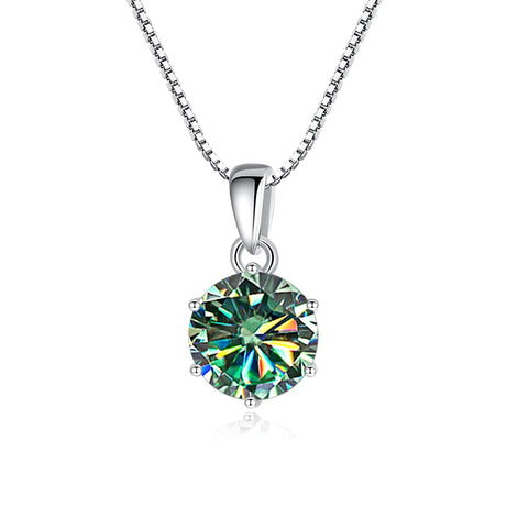Minimalist Real Moissanite pendant necklace for women for simple daily wear, layering, and modern elegant styling.