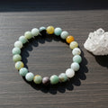 Mixed Amazonite elastic bracelet with 8mm round beads