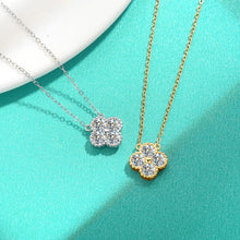 Moissanite clover necklace with adjustable chain for comfortable fit, daily styling, and elegant layered looks.