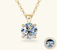 Moissanite four-prong necklace pendant for elegant daily wear, gifting, and special occasion styling.