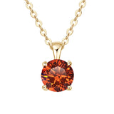 Moissanite necklace with four-prong pendant for elegant layering, everyday wear, and special occasion styling.