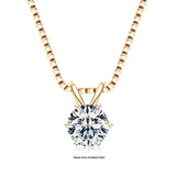 Moissanite pendant necklace in 925 silver solitaire style for everyday fashion, bridal jewelry looks, and thoughtful gifting.