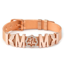 Mom Camera Love bracelet with crystal charms for Mother’s Day presents, fashion accessorizing, and sentimental use.