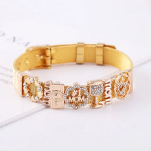 Mom photography Love charm bracelet with crystal accents for photo lover gifts, casual wear, and meaningful styling.