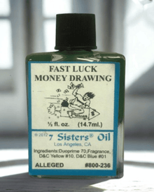 Fast Luck Money Drawing Wish Oil bottle for prosperity practice, attraction rituals, and wealth-focused spiritual use.