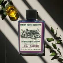 Money House Blessing Wish Oil bottle for house blessing, wealth attraction, and spiritual cleansing rituals.