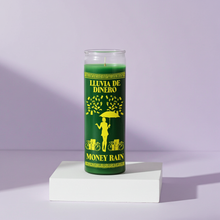 Money Rain 7 day green jar candle.