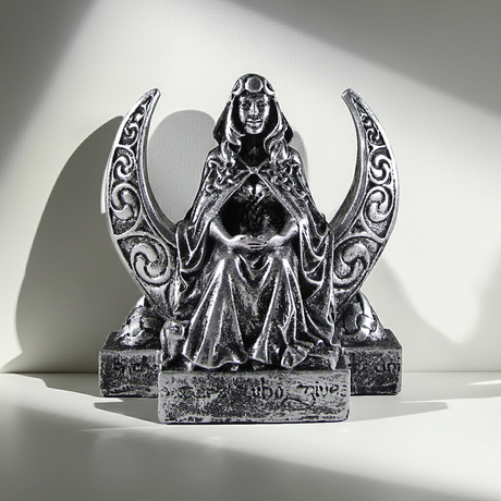 Moon Goddess sacred figurine for altar decoration, ceremony spaces, and spiritual home accents.