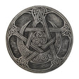 Moon Pentacle plaque small size front view, wall decor for altar rooms and sacred space styling.