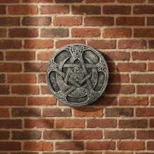 Moon Pentacle plaque small size front view, wall decor for altar rooms and sacred space styling.