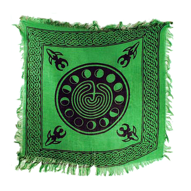 Moon Phase altar cloth 18 by 18 inches for tarot readings, altar setup, and lunar ritual display.